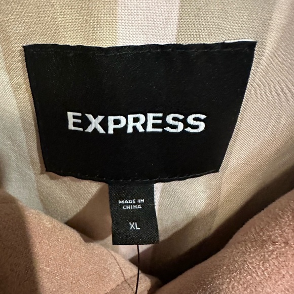 Express Faux Suede Pink Jacket NWT XL women’s - Picture 3 of 8